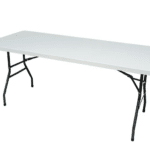 Table rectangulaire pliante blanche