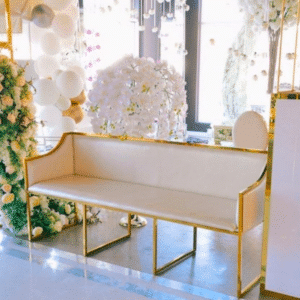 Banquette velour blanc - BIANCA