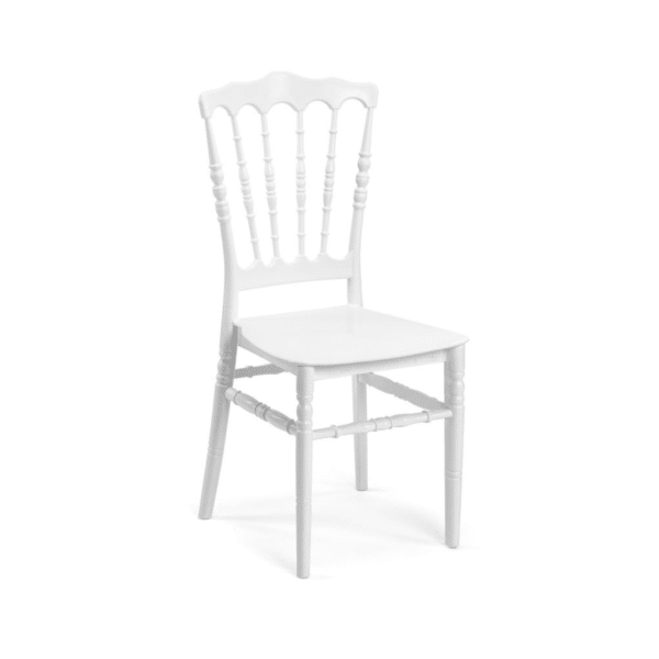 Chaise Napoléon III Blanche vue de face