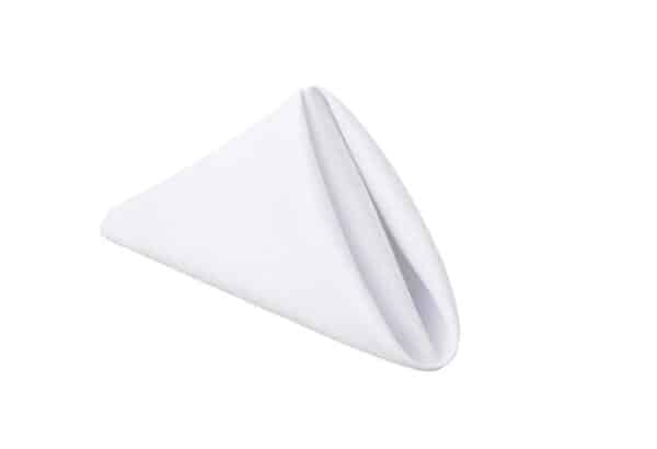 Serviette de table Blanche vue de côté