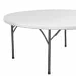 table ronde et pliable blanc