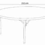 Table ronde plateau pliante