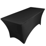 Nappe housse rectangle Noir vue de côté