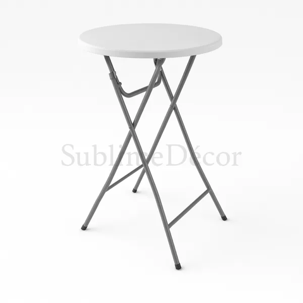 Table mange debout pliable diamètre 80cm hauteur 110cm