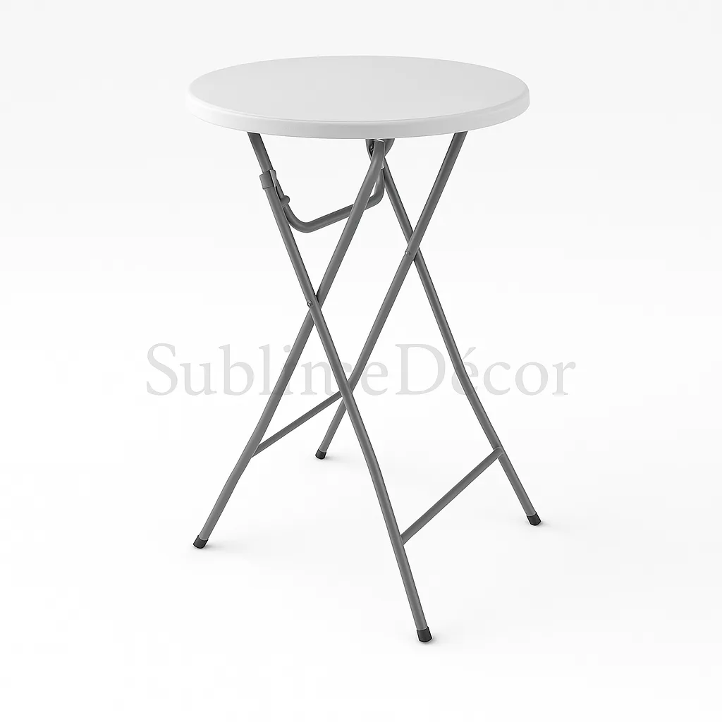 Table mange debout pliable diamètre 80cm hauteur 110cm