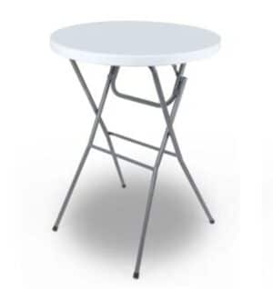table haute mange debout blanc