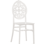 Chaise Médaillon Blanche vue de face