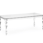 Table Transparente Plexi vue de côté