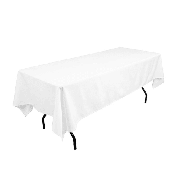 Nappe ronde Blanche vue de côté
