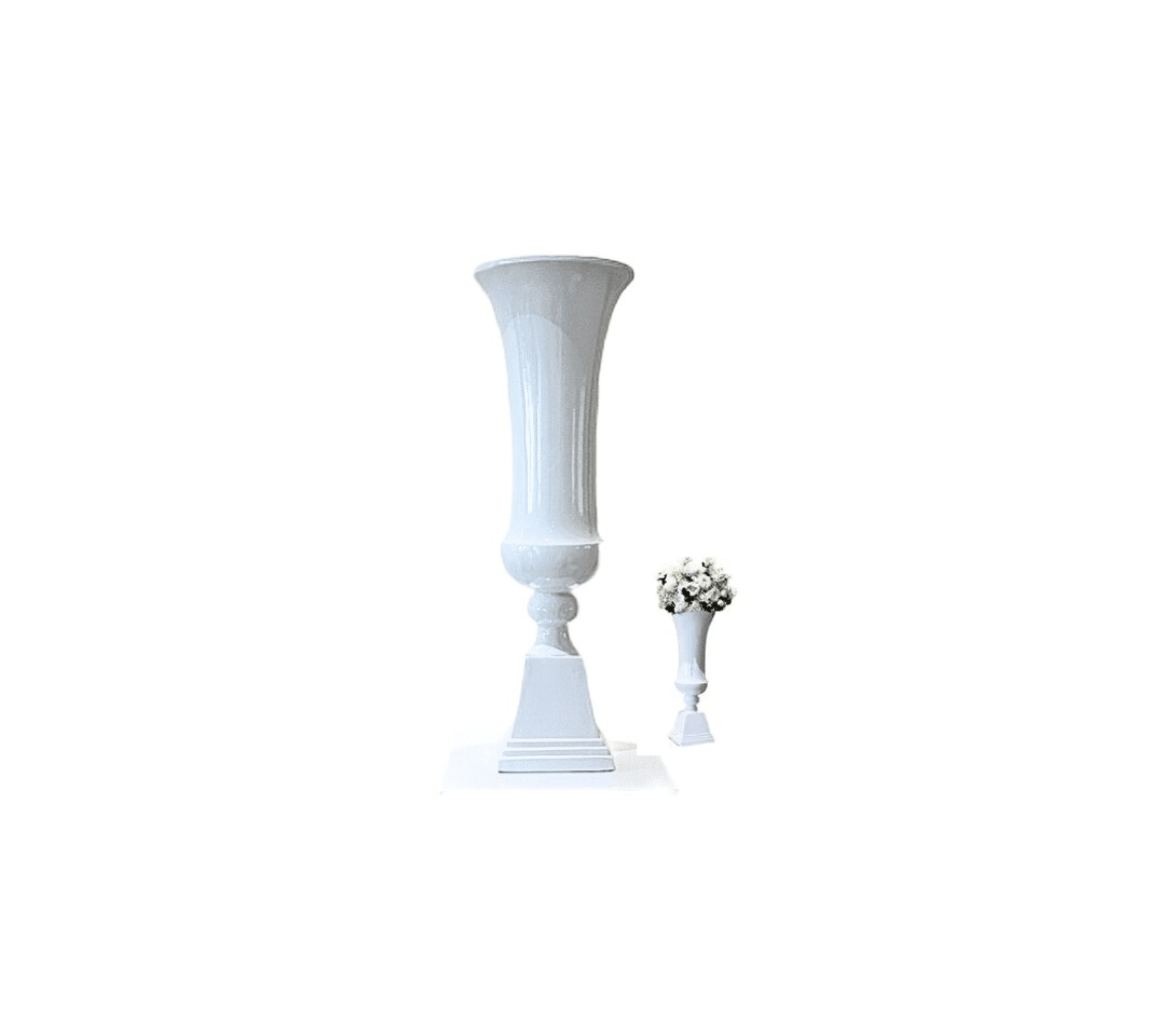 Vase melor Blanc vue de face