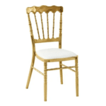Chaise Napoléon III métallisé Gold vue de face