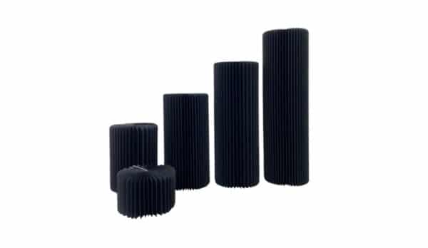 lot de 5 colonnes de présentation Noir