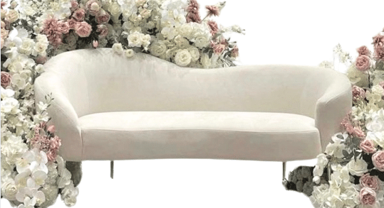 banquette blanche location mariage
