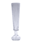Vase rayé transparent vue de face