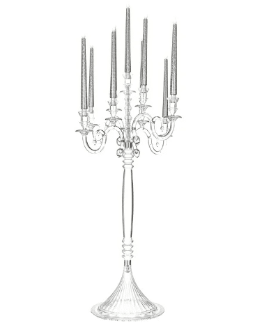 Chandelier élégance transparent vue de face