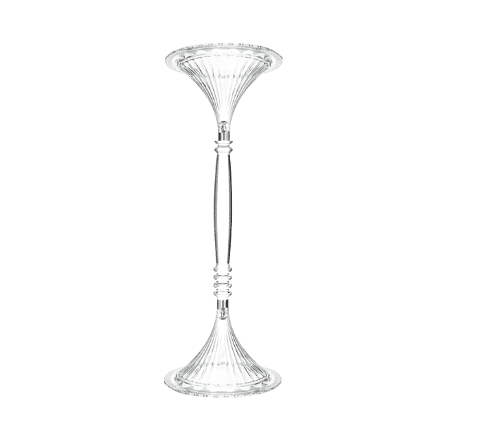 Vase saphir transparent vue de face