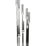 centre de table chandelle transparent vue de face