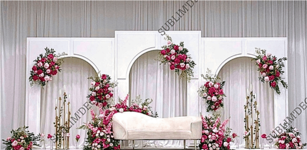 Backdrop blanc vue de face