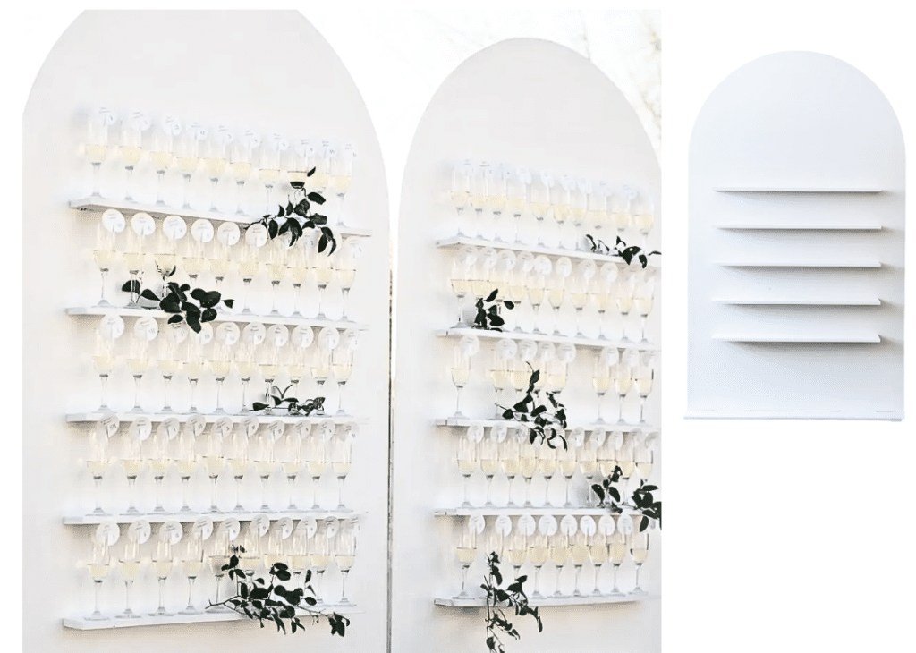 présentoir à verres mariage blanc pvc présentoir à verres mariage blanc pvc