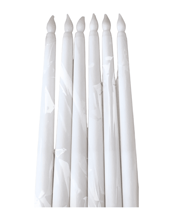 lot de 6 Bougies blanche vue de face
