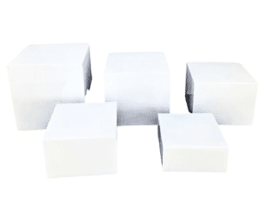 Set de 5 Supports Carrés - Blanc - pour Buffet