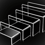 Set 5 supports plexi transparent vue de côté