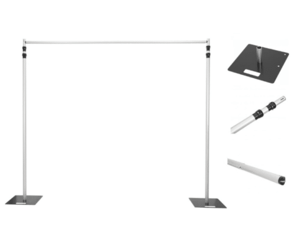 Structure pour rideau vue de face