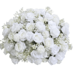 Boule de fleurs Gypso Blanche vue de face
