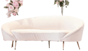 Banquette sophia Beige vue de face