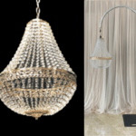 Lustre or vue de face et de côté