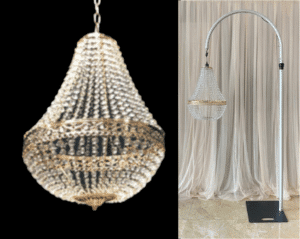 Lustre or vue de face et de côté