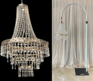 Lustre or vue de face et de côté