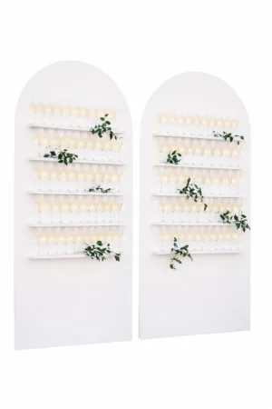 Présentoir à verres - blanc- mariage et événement