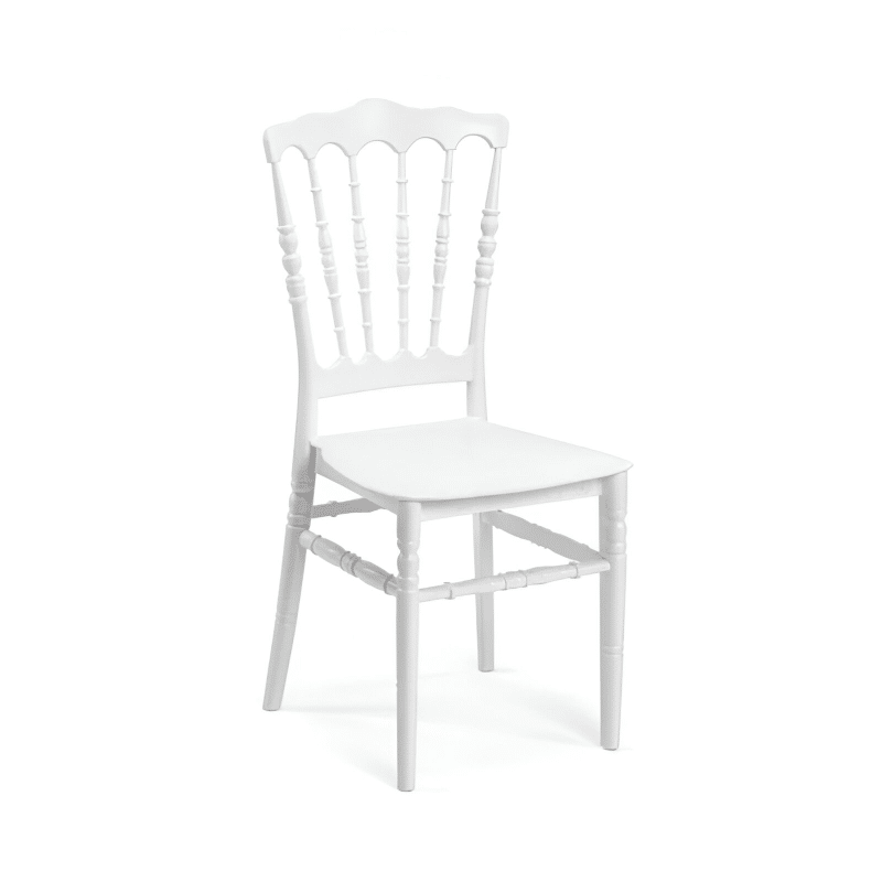 Chaise Napoléon III Blanche vue de face
