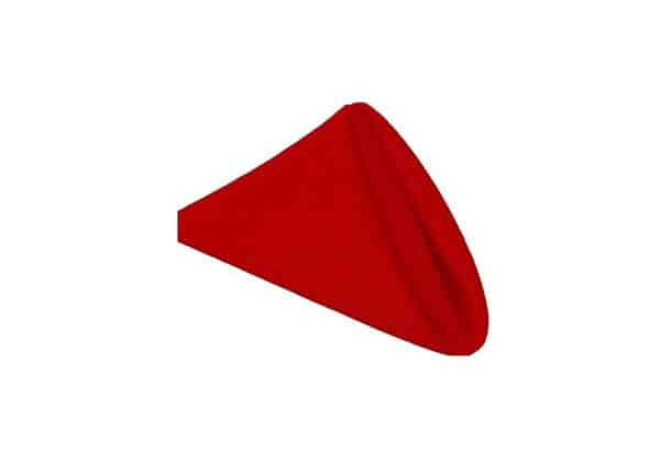 Serviette de table Rouge vue de côté