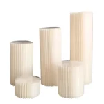 photographie de 5 tailles de colonnes de présentation couleur blanche.